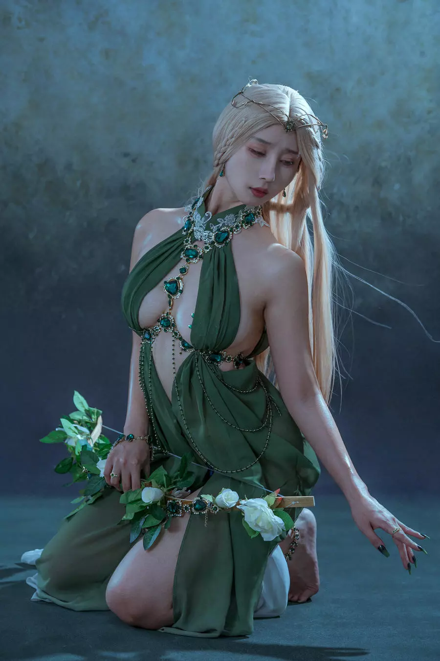 No.032-奶桃 Tourmaline Malachite 孔雀石 [40P] 美丽姑娘图片高清-丽图社