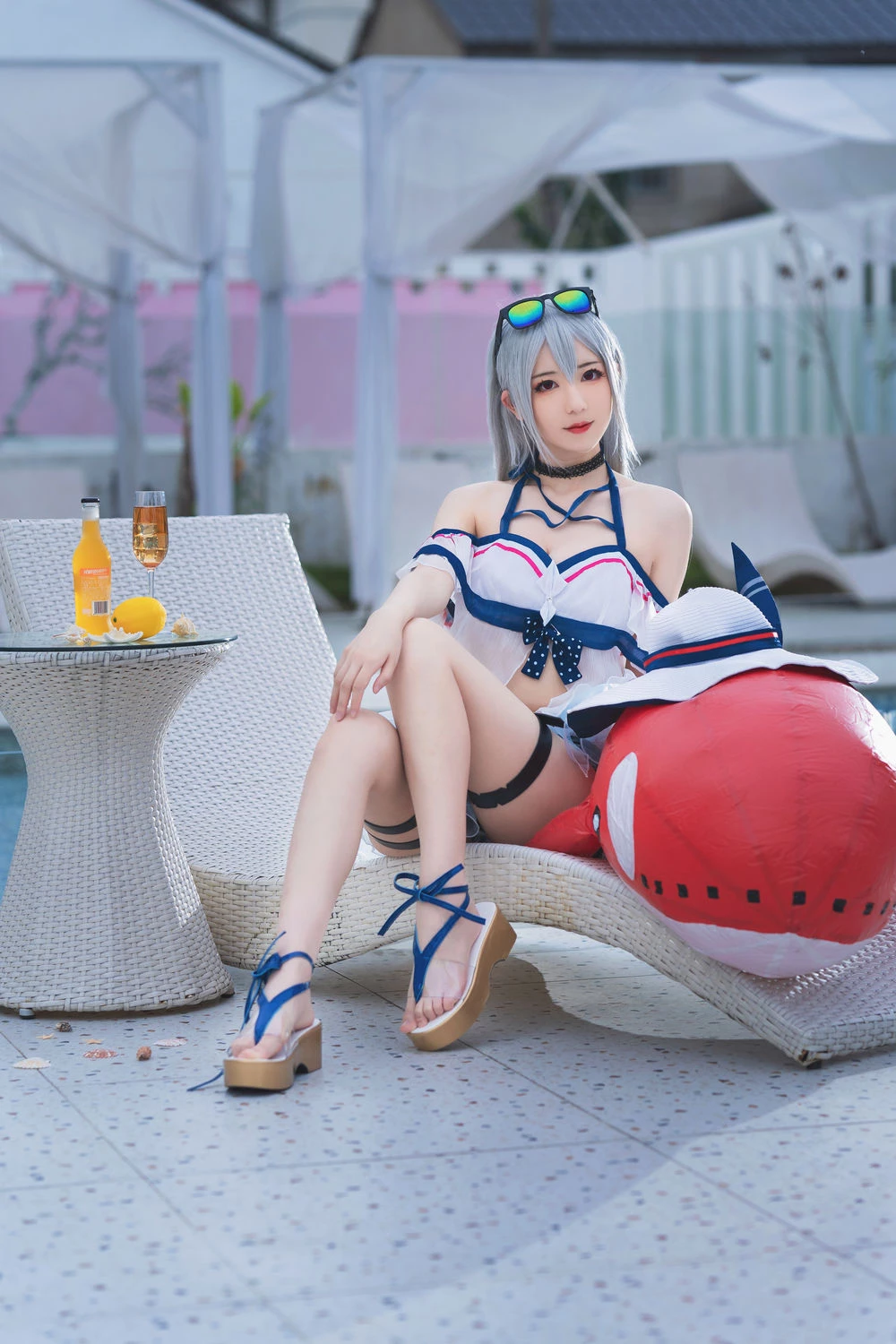 No.033-明日方舟 斯卡蒂泳装 [12P] 性感美女图片-丽图社