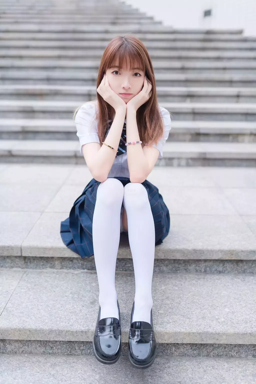 喵糖映画少女VOL.427 校园JK 美女写真壁纸珍藏版-丽图社