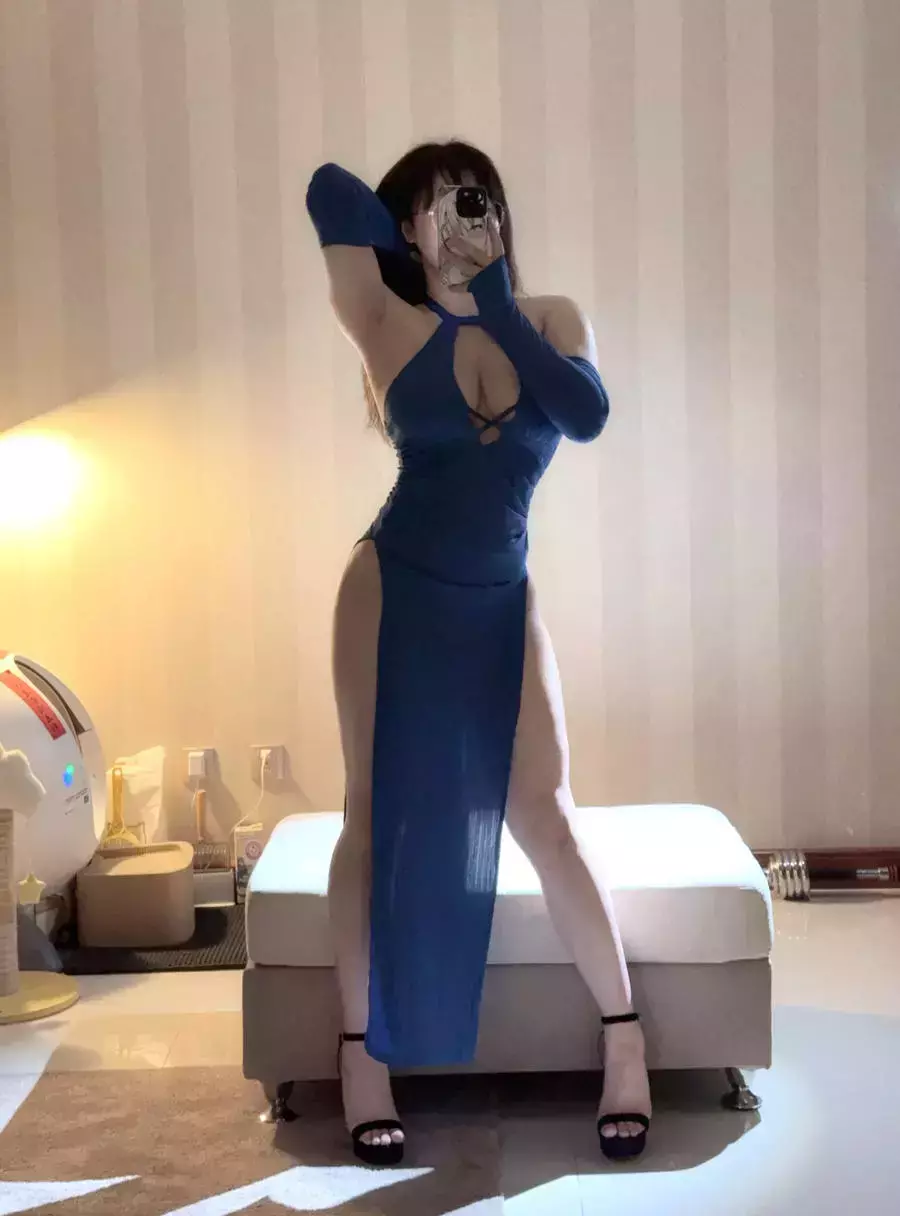 No.057 – 蓝色旗袍 [17P 1V] 甜美女孩写真图集-丽图社