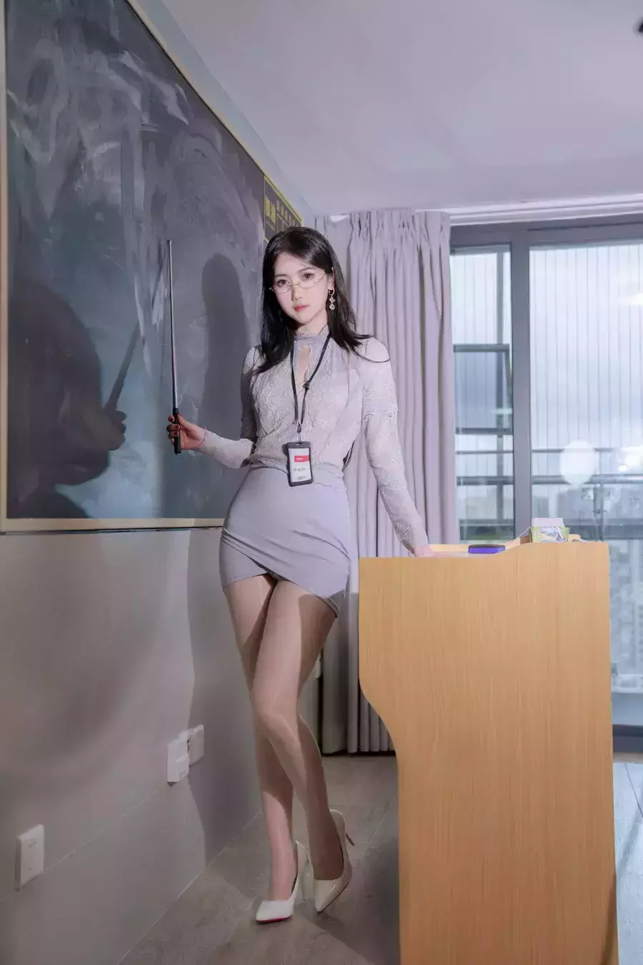 No.062 – 亮丝纯欲教师 [46P] 高清美女图片摄影-丽图社