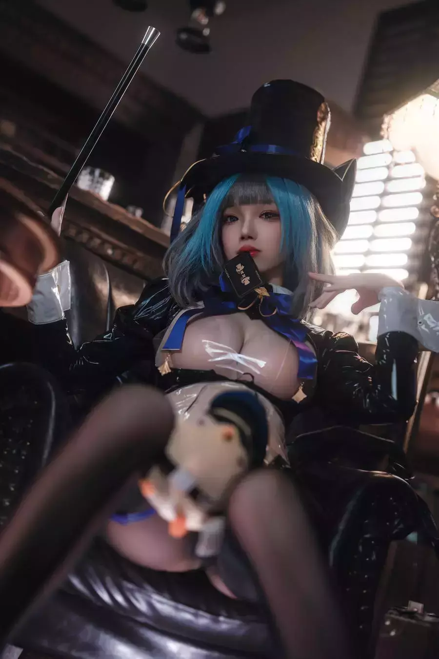 No.076 – 2024万圣节 碧蓝航线 柴郡魔术师 [45P 1V] 氧气美女 雪肌如玉 楚楚动人写真-丽图社