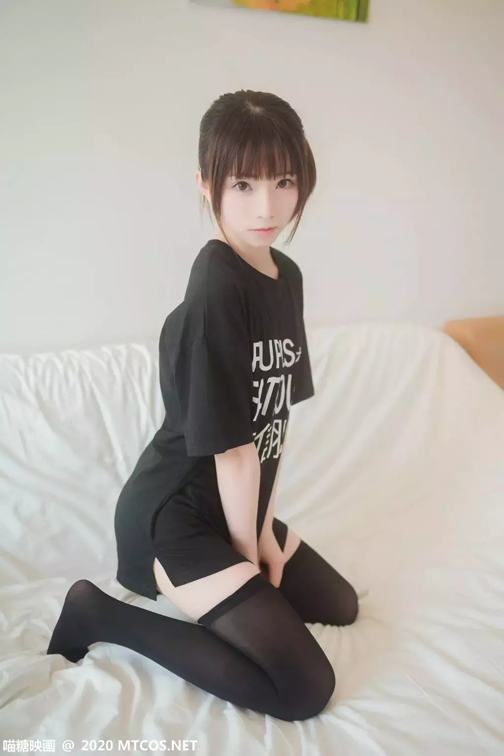 喵糖映画少女写真 VOL.176 半袖双马尾 清纯美女套图-丽图社