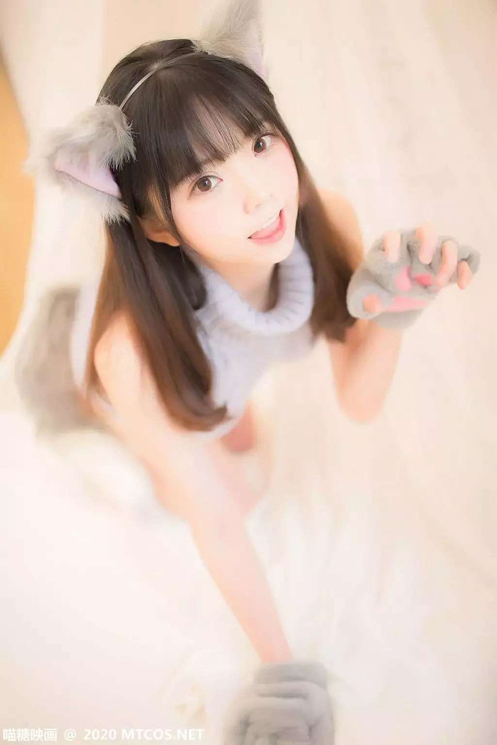 喵糖映画少女写真 VOL.274 兽耳萌娘的蓝色毛衣 超高清国内美女模特精选套图-丽图社