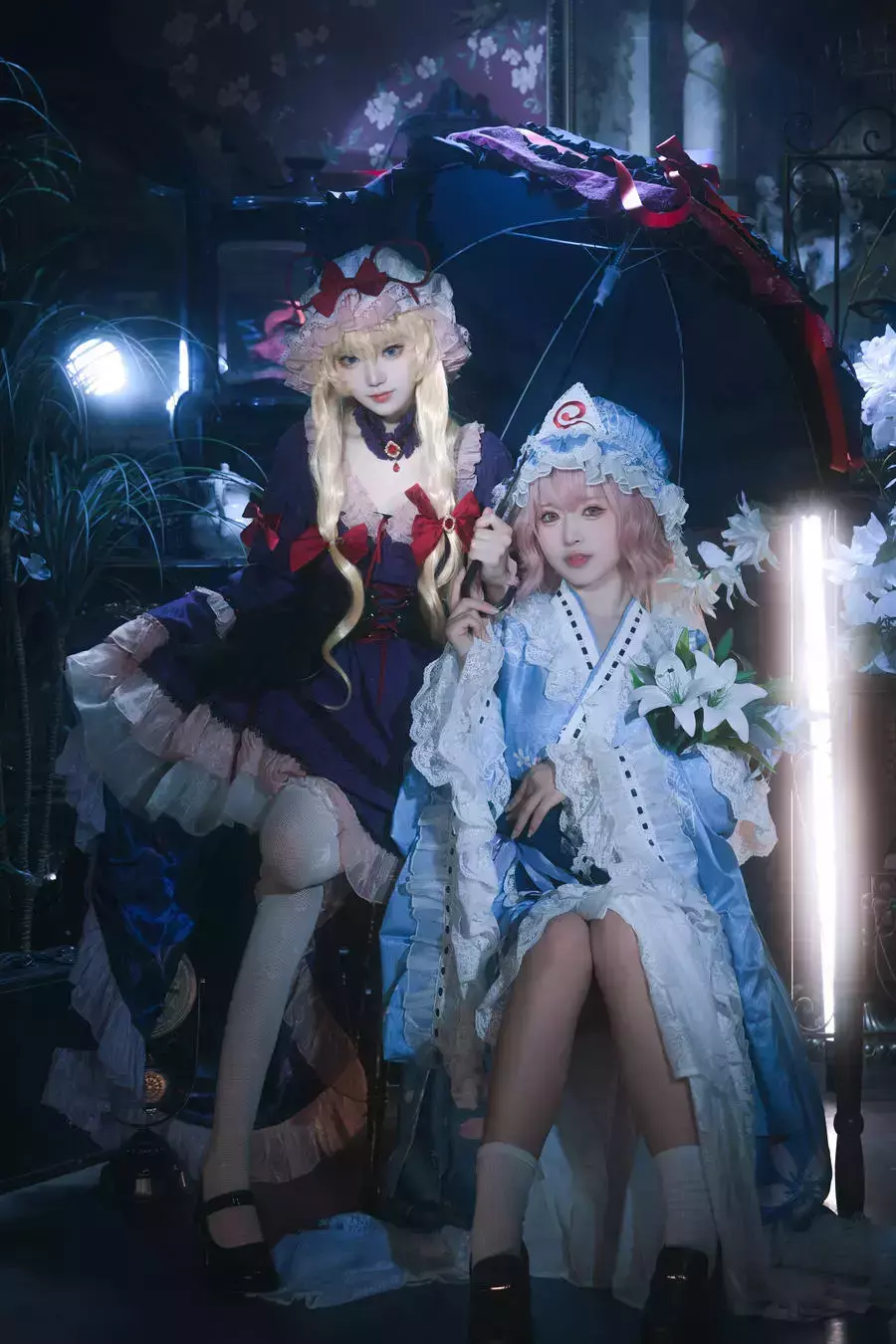 No.035 – 八云紫+西行寺幽幽子 (&肃雨雨雨) [16P] 美女组图图片-丽图社