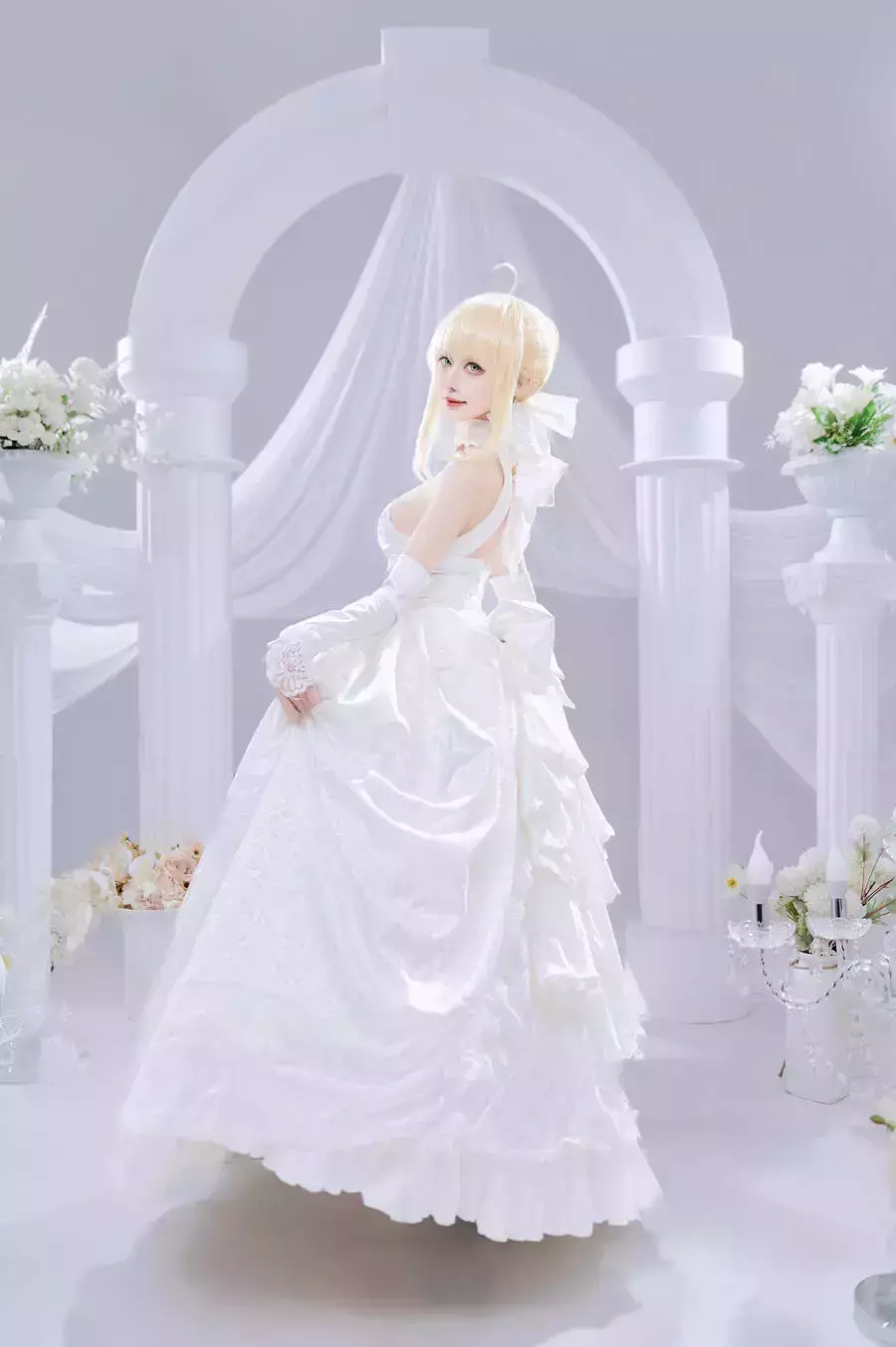 No.127 – FGO Saber花嫁 [22P] 制服丝袜美女套图-丽图社