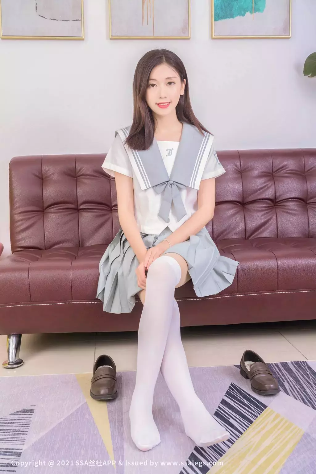 [SSA丝社] 超清版 NO.622 可儿 珞樱长筒袜（上） 美女头像真人清新高清图片-丽图社