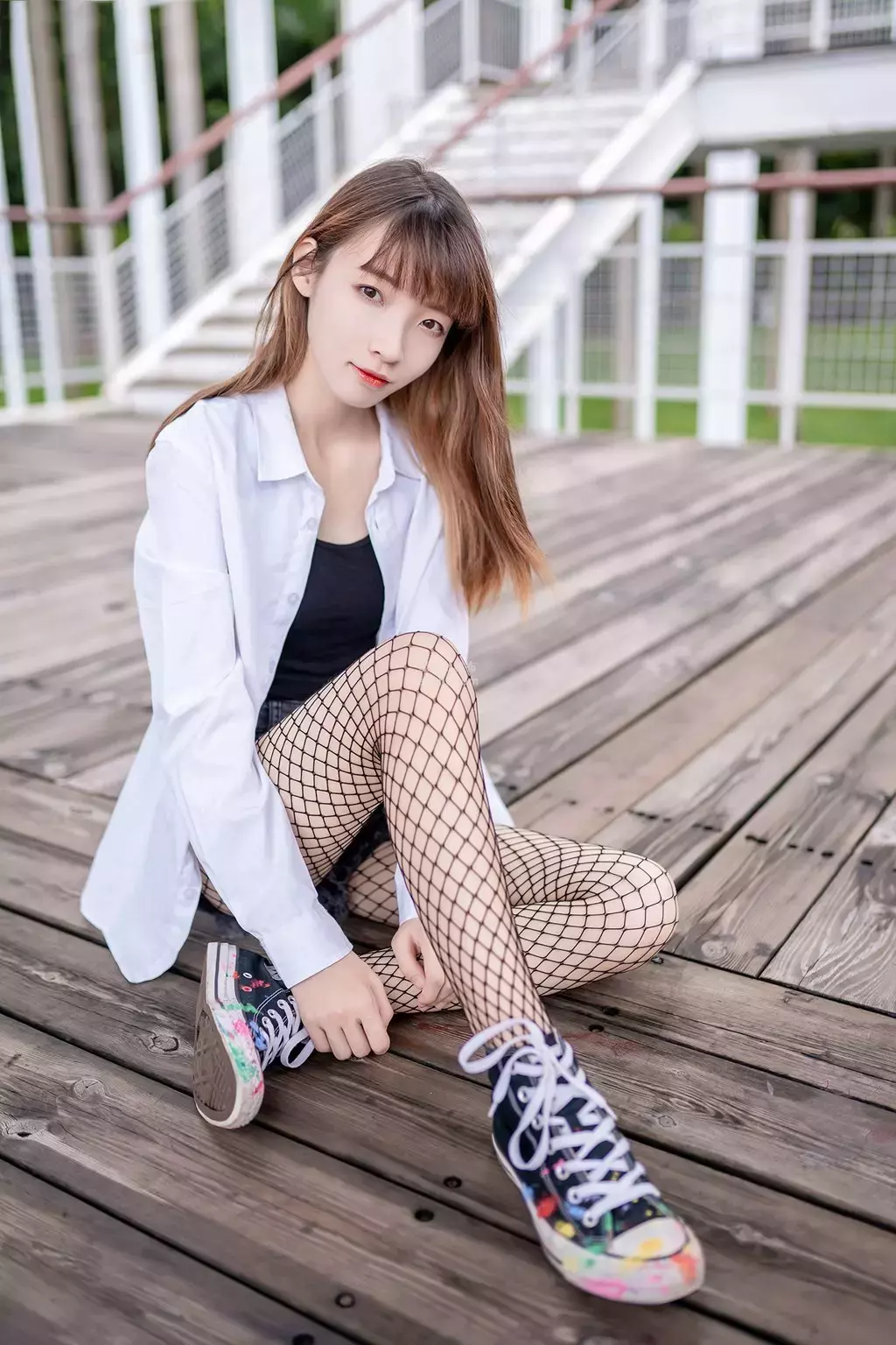 喵糖映画少女VOL.422 往袜少女 美女街头摄影图集-丽图社