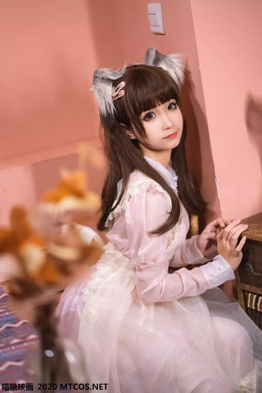 喵糖映画少女写真 VOL.119 粉色猫耳女仆 国内艺体美女拍唯美写真-丽图社