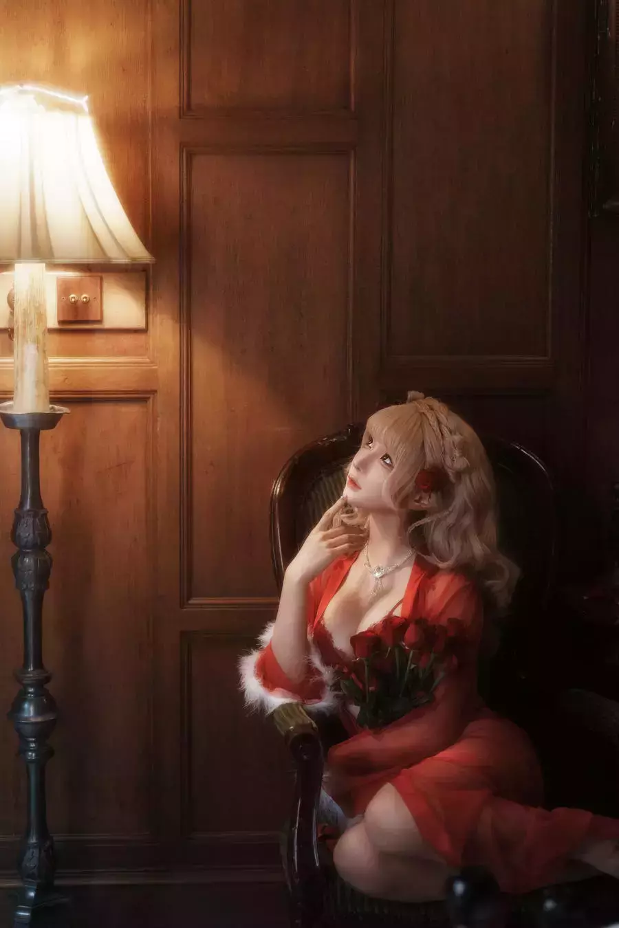 No.345 – 2024年会员 线下班 黑红纱裙 [39P] 气质女孩的时尚之旅-丽图社