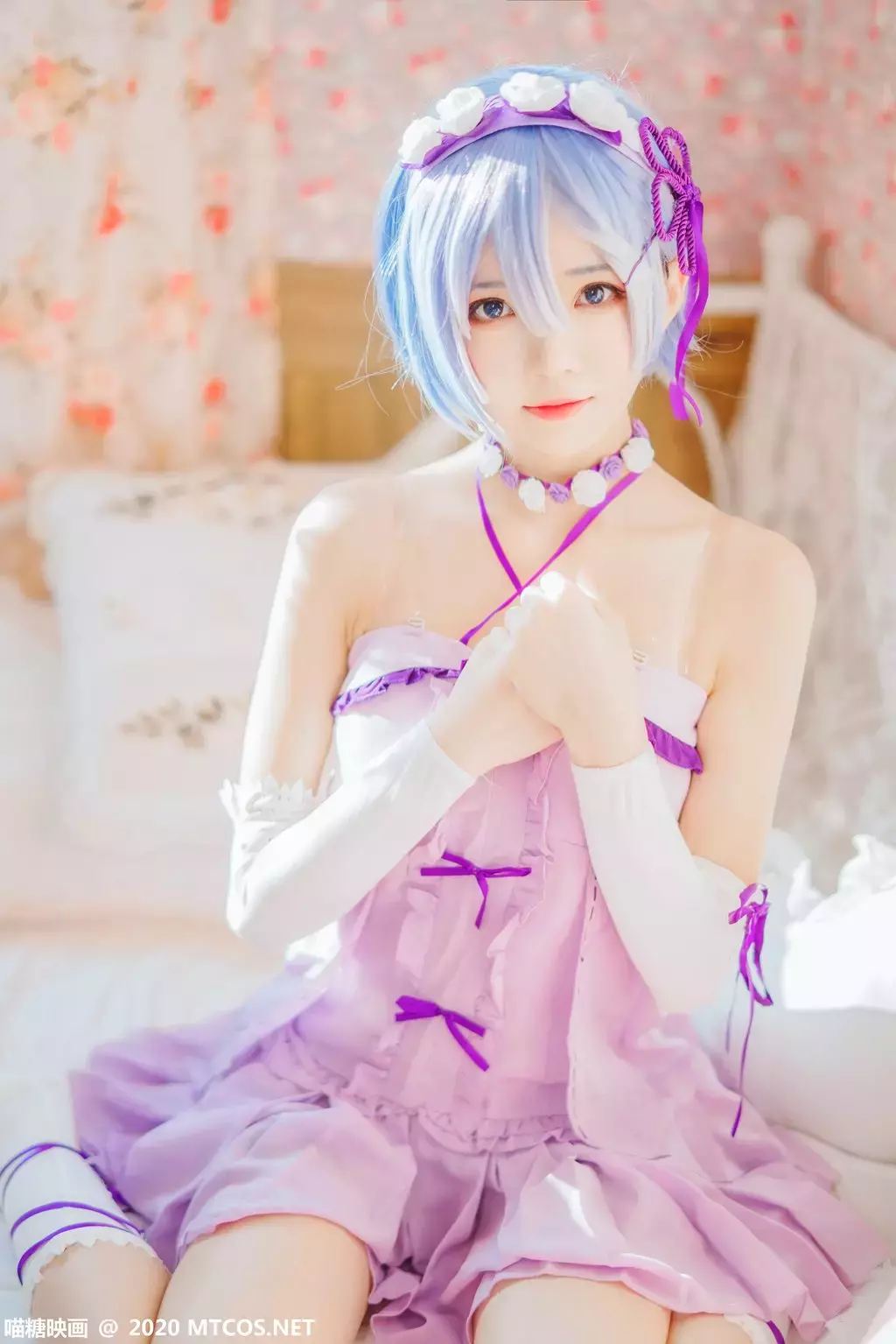 喵糖映画少女写真VOL.337 雷姆睡裙 写真集图片大全-丽图社