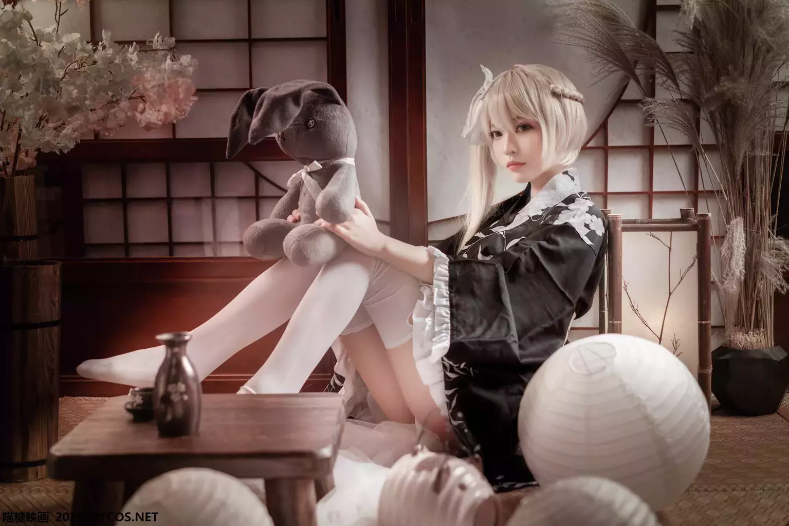 喵糖映画少女写真 VOL.142 和服之哥特来喽 高清美女写真壁纸-丽图社