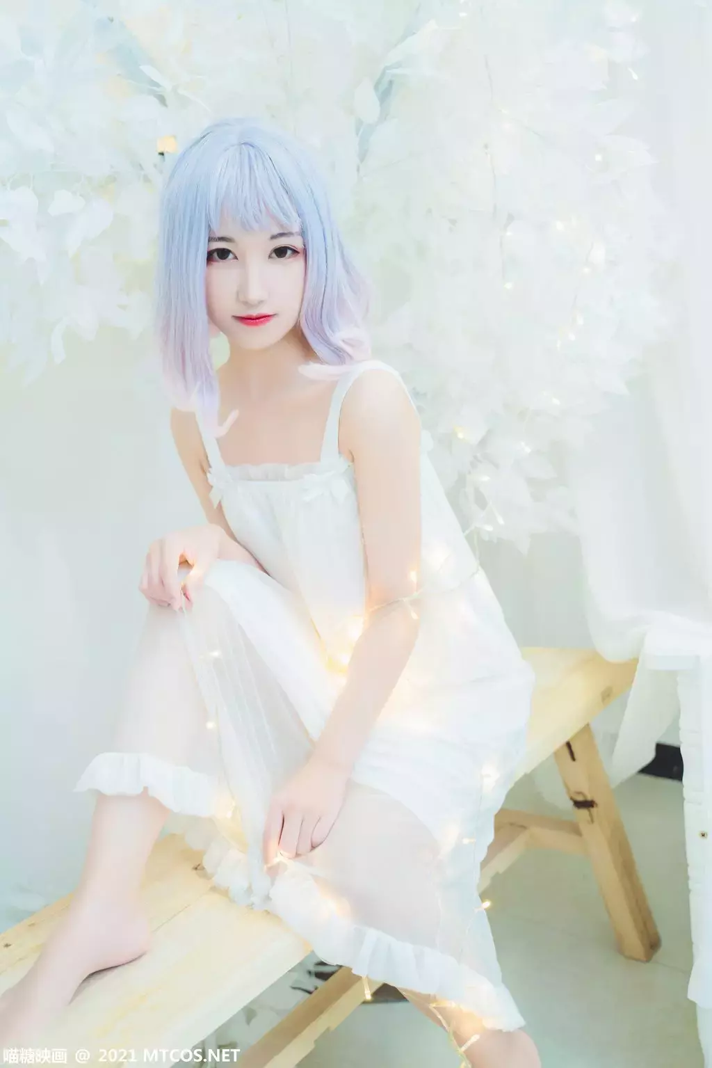 喵糖映画少女VOL.411 白纱裙 制服丝袜美女套图-丽图社