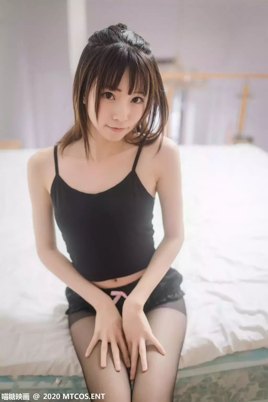 喵糖映画少女写真 VOL.164 黑色可爱套装 美女模特福利写真-丽图社