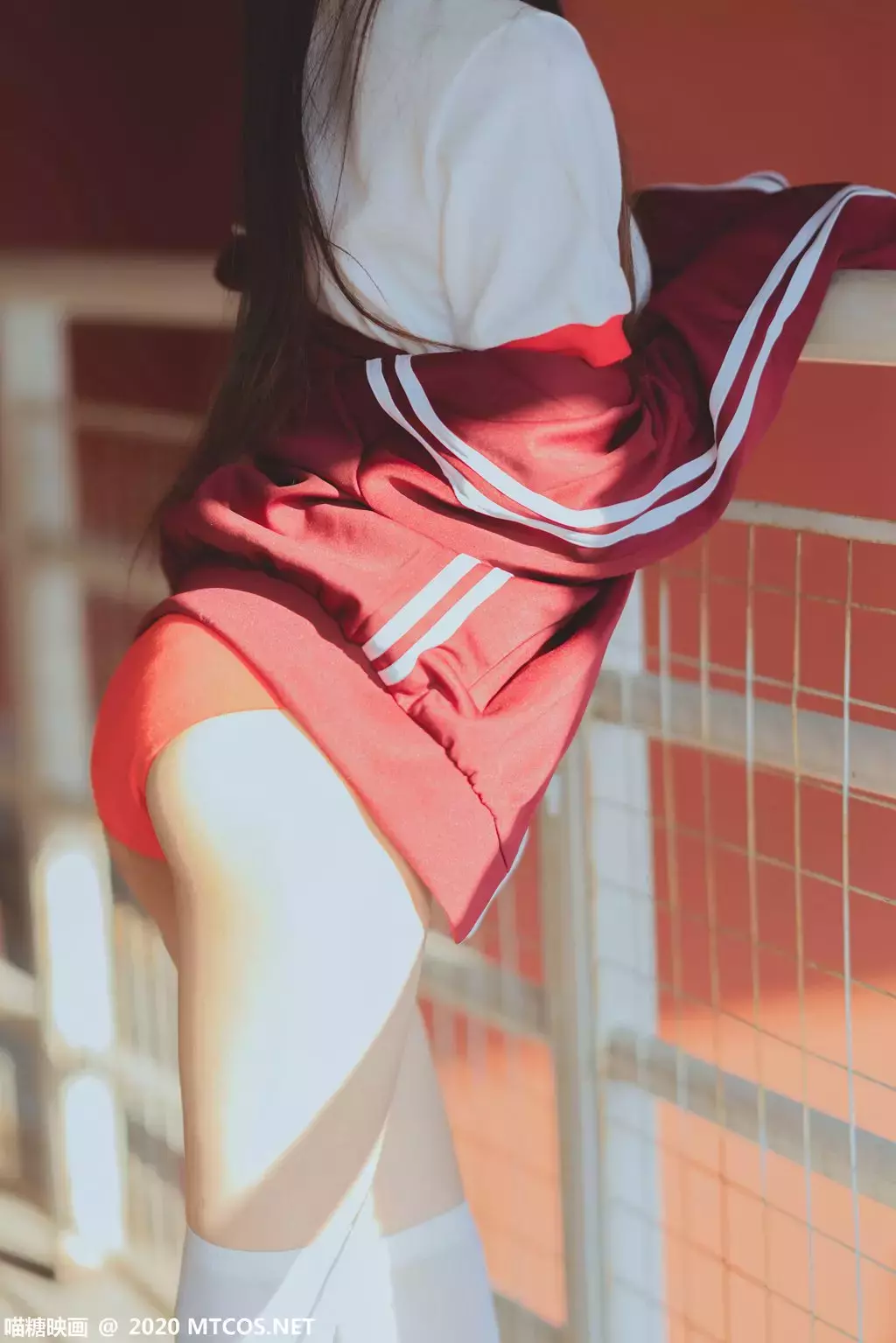 喵糖映画少女写真 VOL.308 红色体操服 清纯美女写真套图-丽图社