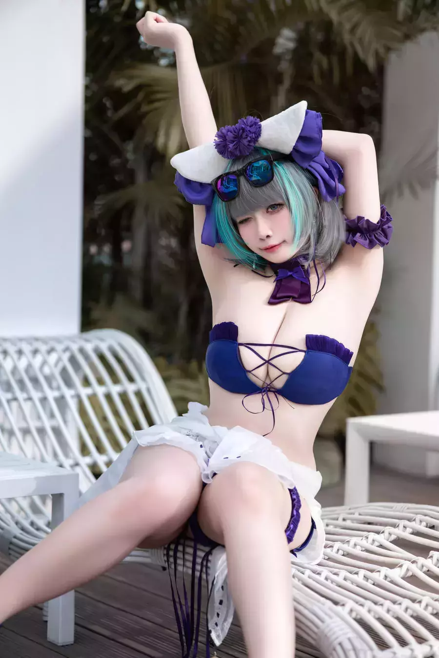 No.017 – 碧蓝航线 柴郡泳装 [60P 1V] 美女套图 超高清美女写真套图-丽图社