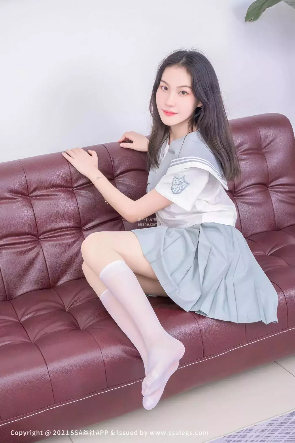 [SSA丝社] 超清版 NO.602 素素 白色中筒袜（下） 氧气美女 雪肌如玉 楚楚动人写真-丽图社